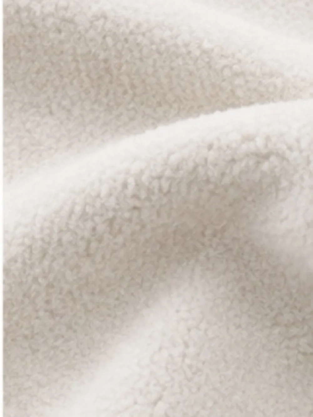 The North Face Youth Cream Fleece Jacket with Tan Pattern & Light Blue Zippers